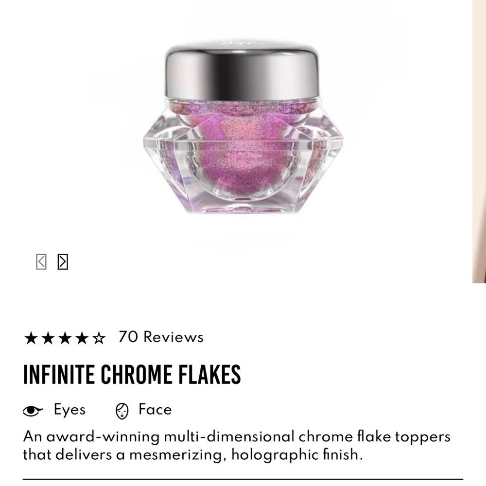 Danessa Myricks Beauty Infinite Chrome Flakes for eyes and face - brand new!